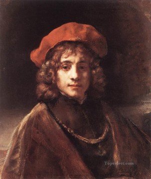 レンブラント・ファン・レイン Painting - 芸術家の息子ティトゥス・レンブラント